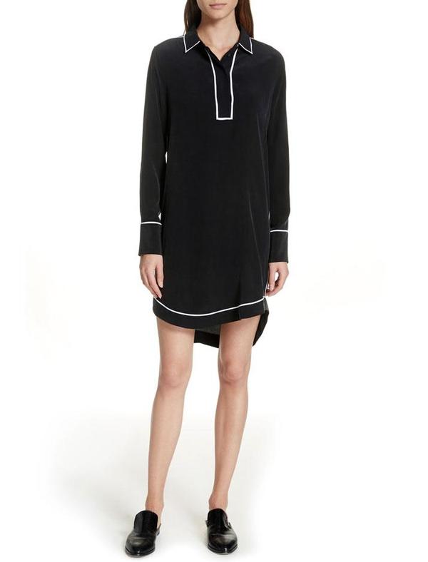 equipment black silk dress Equipment Farren Silk Dress