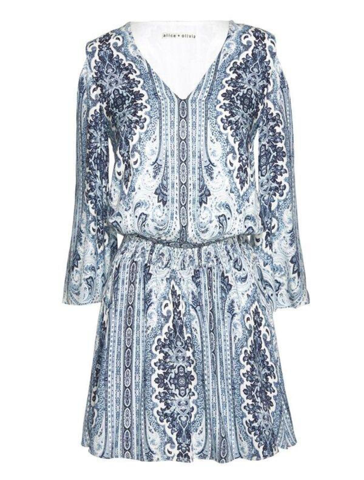 Alice + Olivia Jolene Cold Shoulder Dress - Palace Paisley - Image 3 of 4