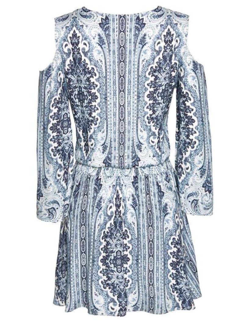 Alice + Olivia Jolene Cold Shoulder Dress - Palace Paisley