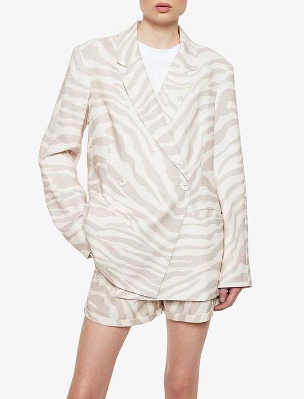 Anine Bing Kaia Blazer - sand zebra Anine Bing Kaia Blazer - sand zebra
