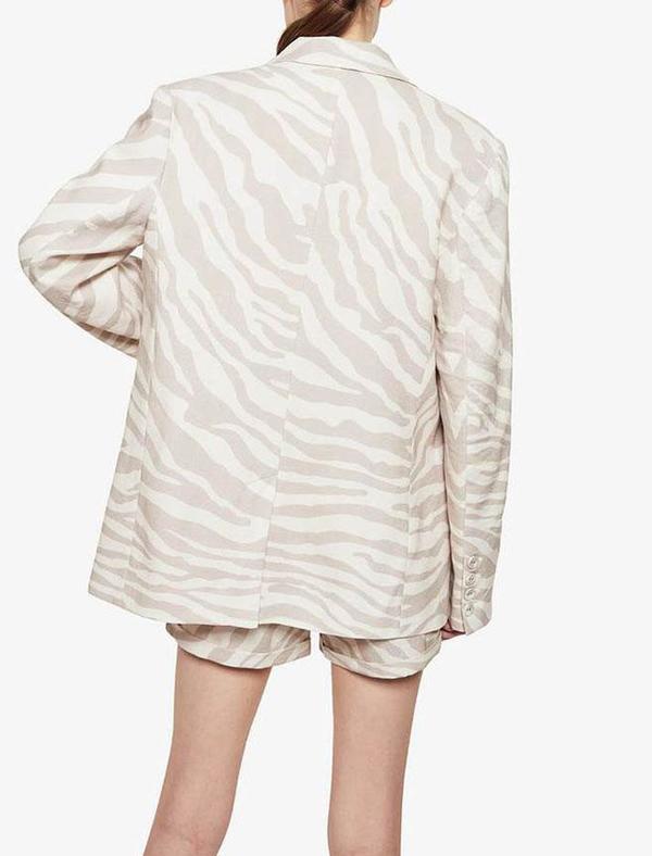 Anine Bing Kaia Blazer - sand zebra Anine Bing Kaia Blazer - sand zebra