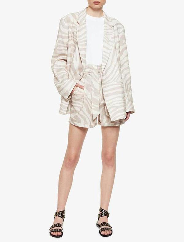 Anine Bing Kaia Blazer - sand zebra Anine Bing Kaia Blazer - sand zebra