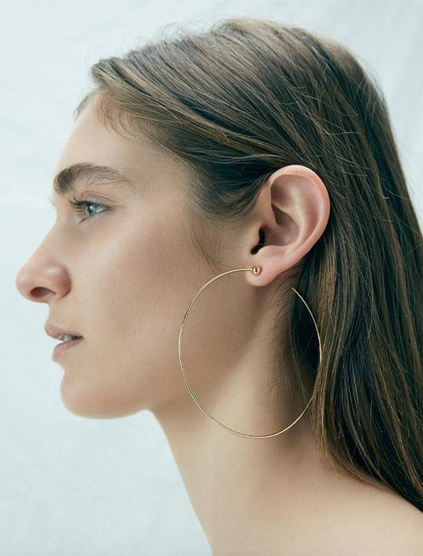 Jenny Bird Large Icon Hoops - 14K gold-dipped brass/gold Jenny Bird Large Icon Hoops - 14K gold-dipped brass/gold