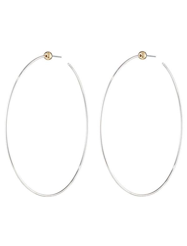 Jenny Bird Large Icon Hoops - Silver/14K gold-dipped brass Jenny Bird Large Icon Hoops - Silver/14K gold-dipped brass