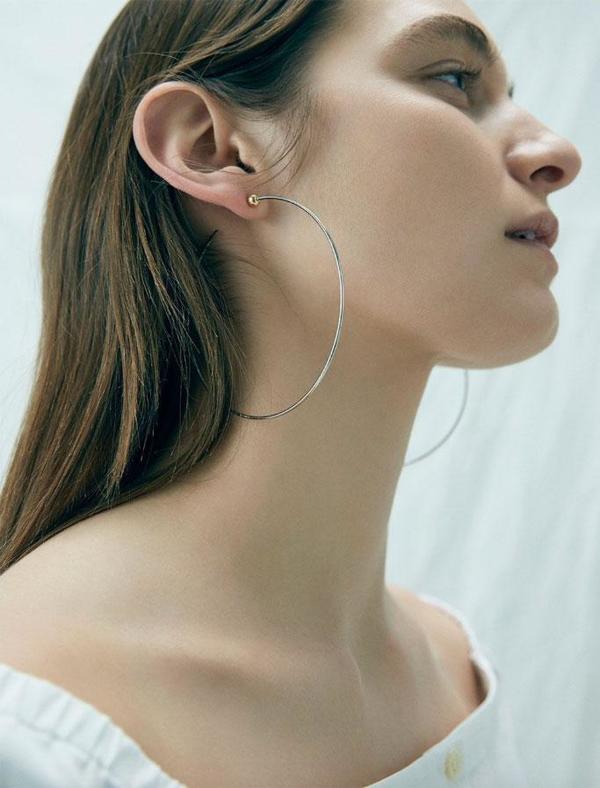 Jenny Bird Large Icon Hoops - Silver/14K gold-dipped brass Jenny Bird Large Icon Hoops - Silver/14K gold-dipped brass