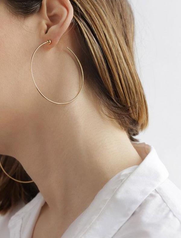 Jenny Bird Medium Icon Hoops - 14K gold-dipped brass Jenny Bird Medium Icon Hoops - 14K gold-dipped brass