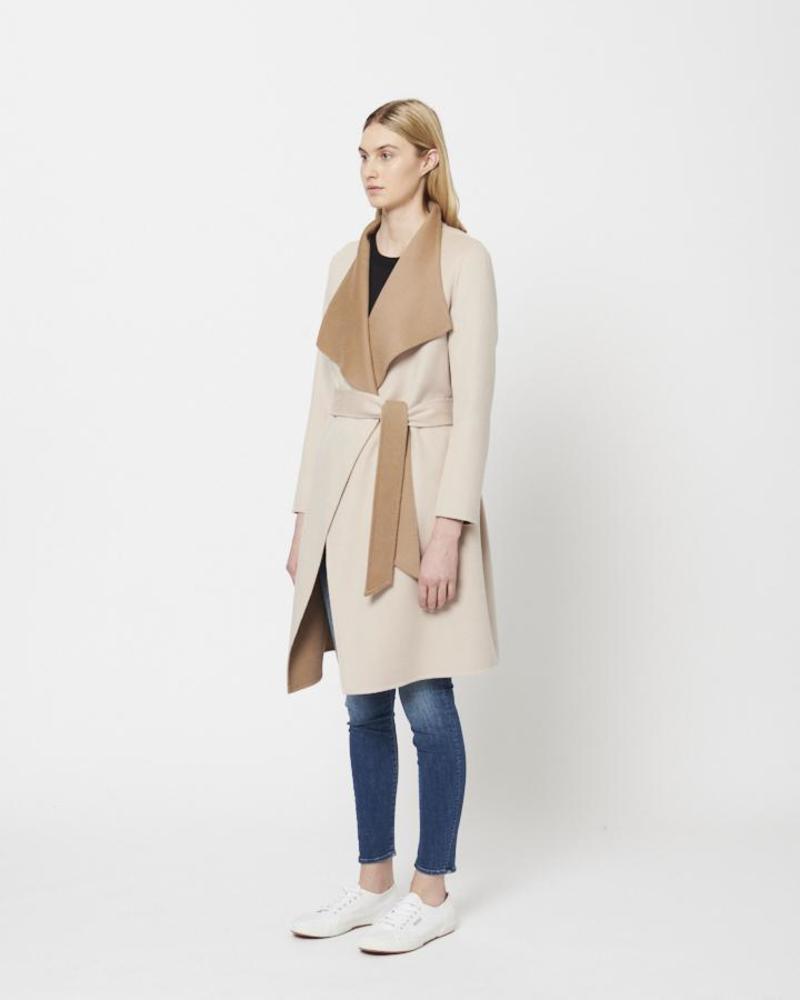 Line Knitwear Meghan Coat - Camel Rosebud
