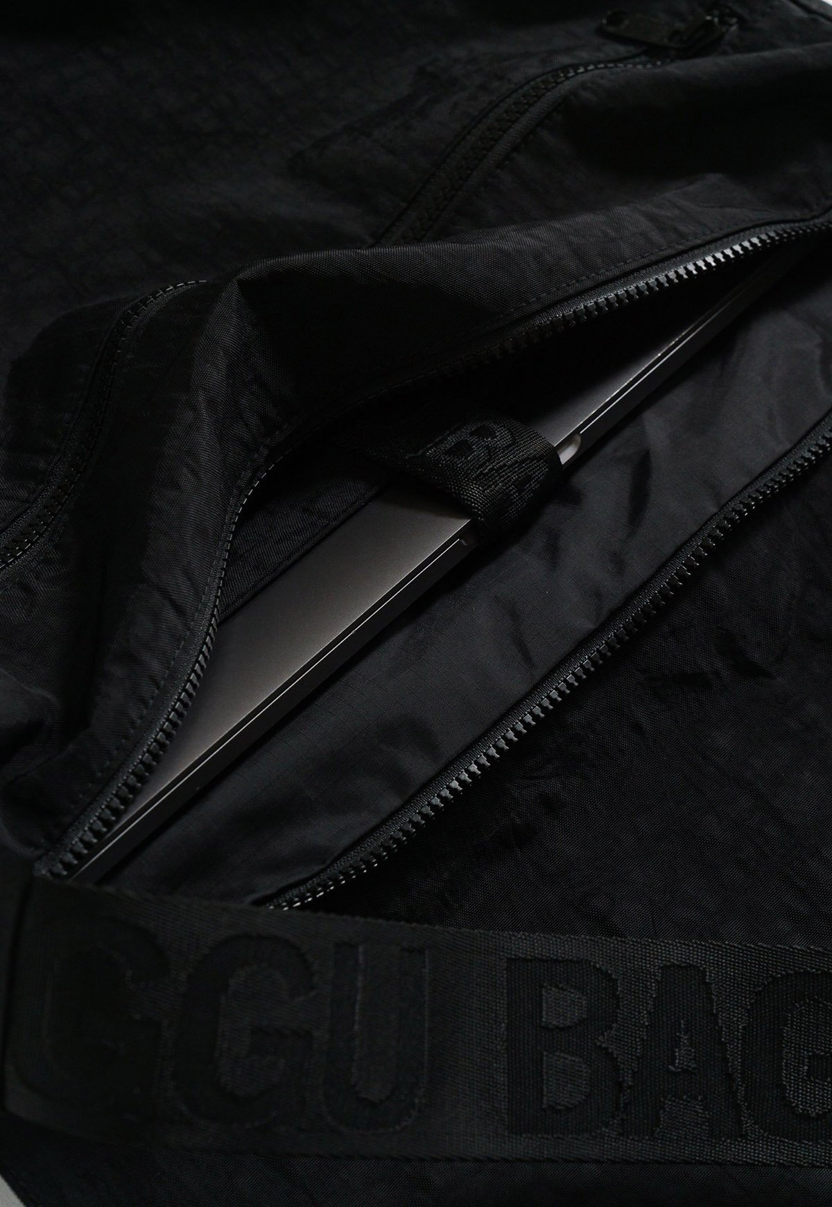 BAGGU Sport Messenger Bag Black Garmentory