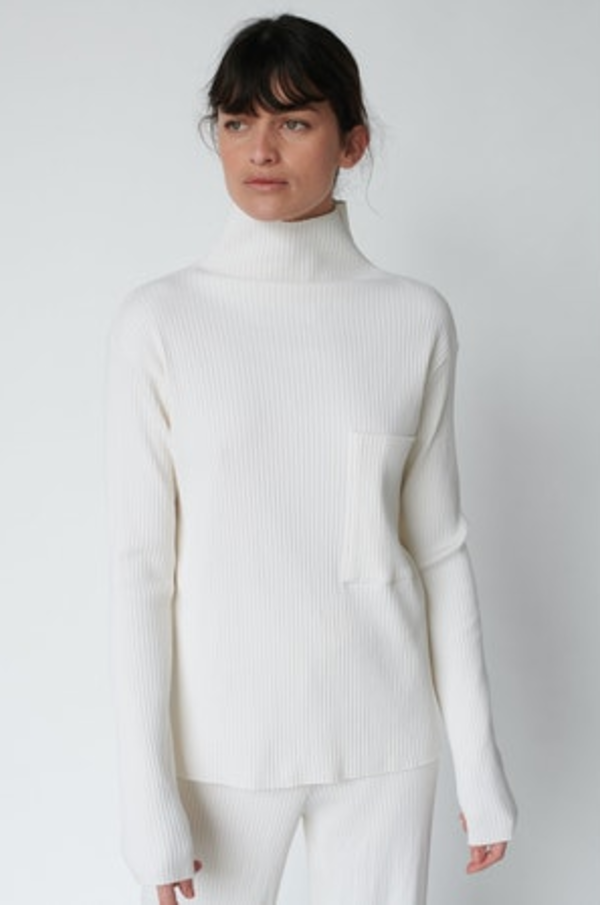 Stateside Ribbed Funnel Neck top Stateside Ribbed Funnel Neck top