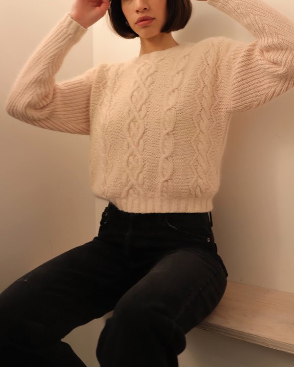 Vintage Calvin Klein Silk Cable Knit Sweater Vintage Calvin Klein Silk Cable Knit Sweater