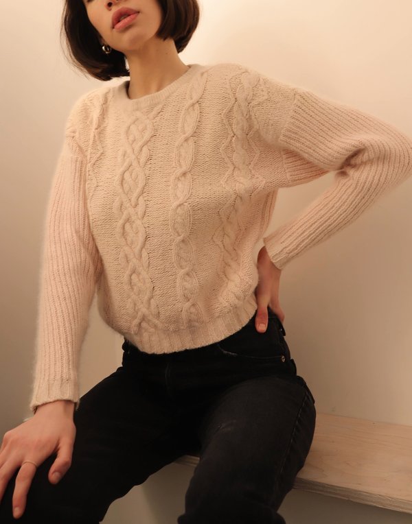 Vintage Calvin Klein Silk Cable Knit Sweater Vintage Calvin Klein Silk Cable Knit Sweater