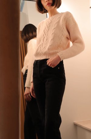Vintage Calvin Klein Silk Cable Knit Sweater Vintage Calvin Klein Silk Cable Knit Sweater