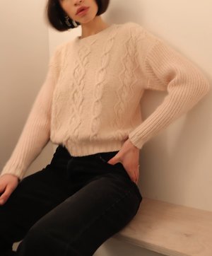 Vintage Calvin Klein Silk Cable Knit Sweater Vintage Calvin Klein Silk Cable Knit Sweater