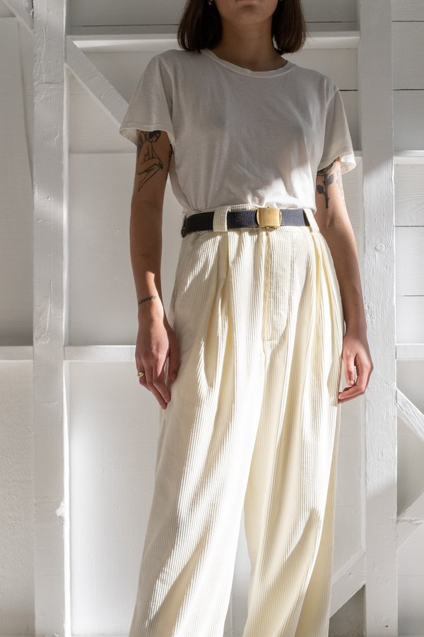 Reliquary THE PLEATED PANT - WHITE