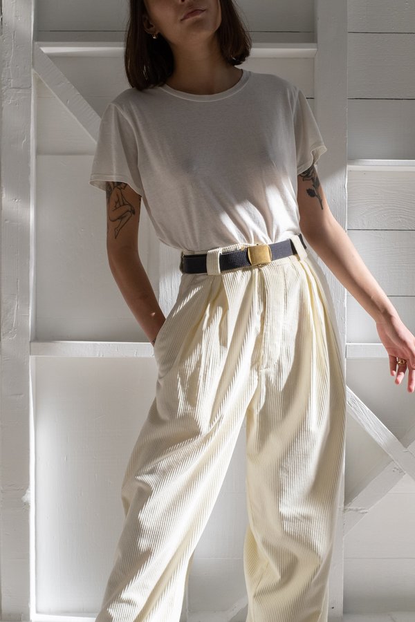 Reliquary THE PLEATED PANT - WHITE