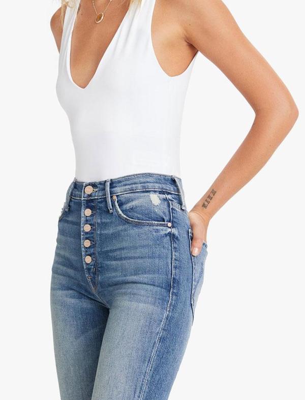 Mother Denim Pixie Dazzler Ankle Fray - Popism Mother Denim Pixie Dazzler Ankle Fray - Popism