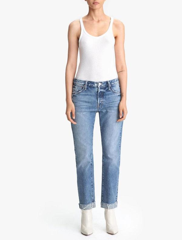 Mother Denim Scrapper Cuff Ankle Fray 