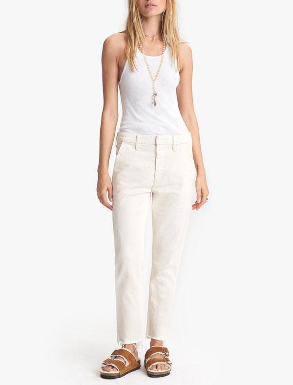 Mother Denim Shaker Prep Fray Trouser 