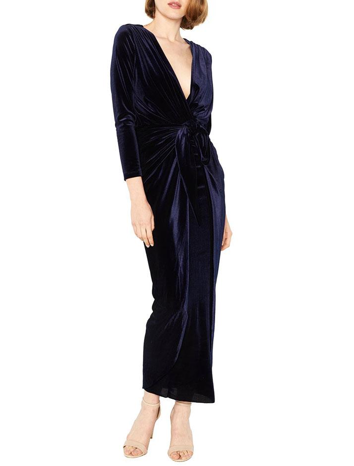 Misa Los Angeles Sienna Velvet Dress Navy Garmentory