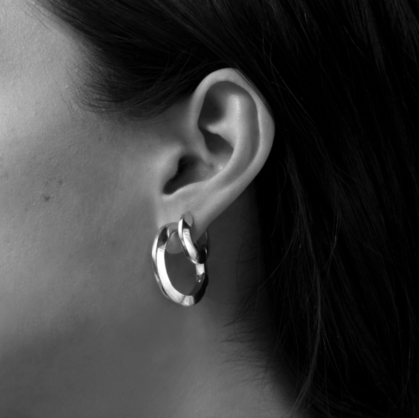 Jenny Bird Toni Hinged Hoop Earrings - Silver Jenny Bird Toni Hinged Hoop Earrings - Silver