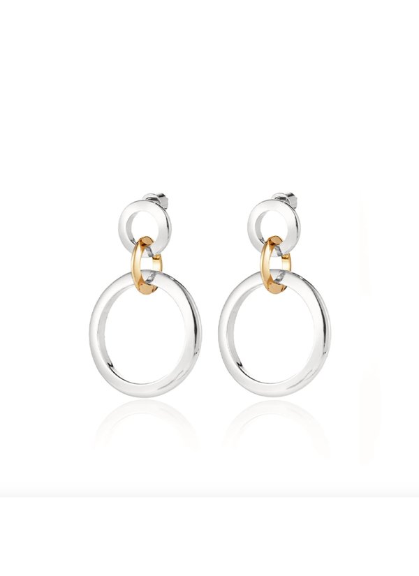 Jenny Bird Trio Drop Links earrings - 14k gold/brass/silver Jenny Bird Trio Drop Links earrings - 14k gold/brass/silver