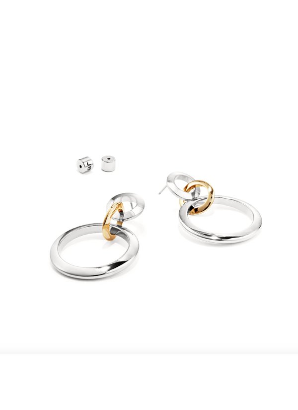 Jenny Bird Trio Drop Links earrings - 14k gold/brass/silver Jenny Bird Trio Drop Links earrings - 14k gold/brass/silver
