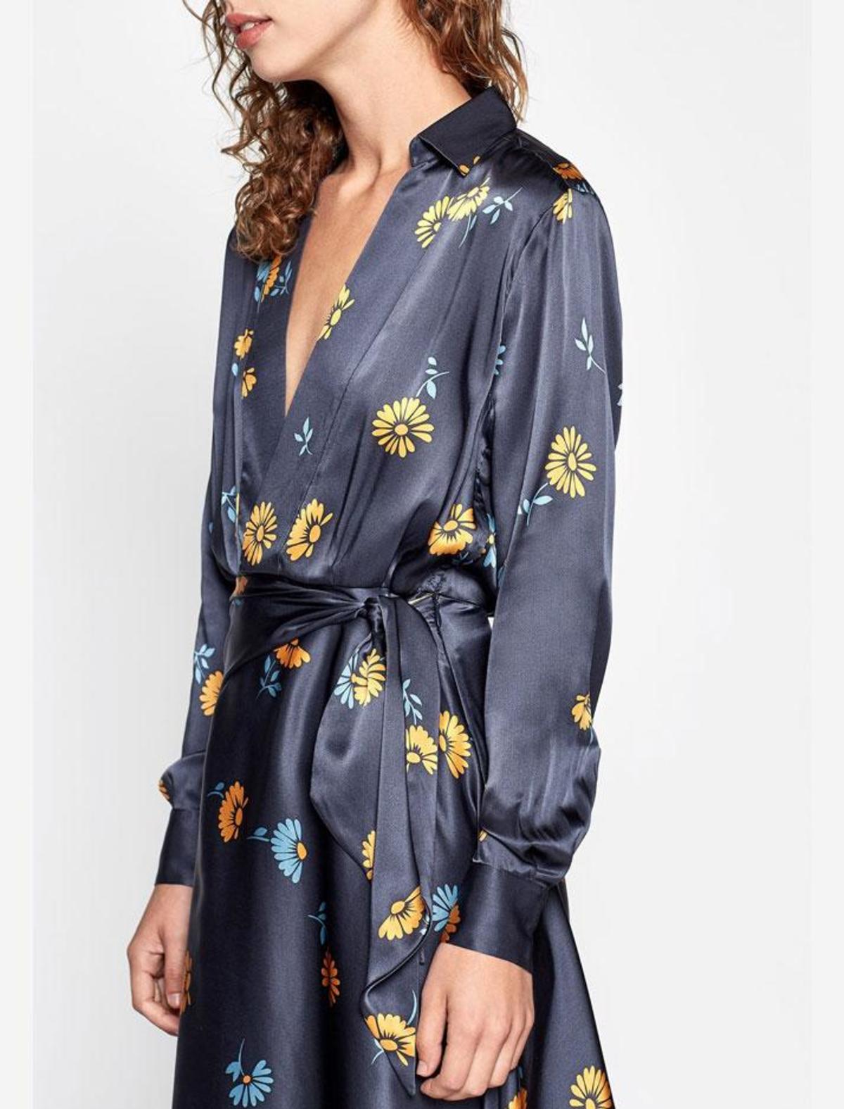 Equipment Vivienne Dress Smokey Blue Multi Garmentory