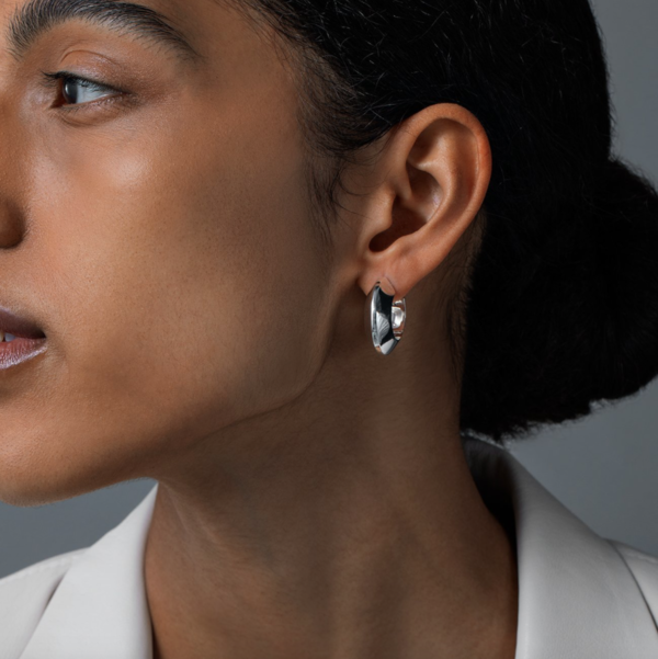 Jenny Bird Wide Hinged Hoops - Silver Jenny Bird Wide Hinged Hoops - Silver
