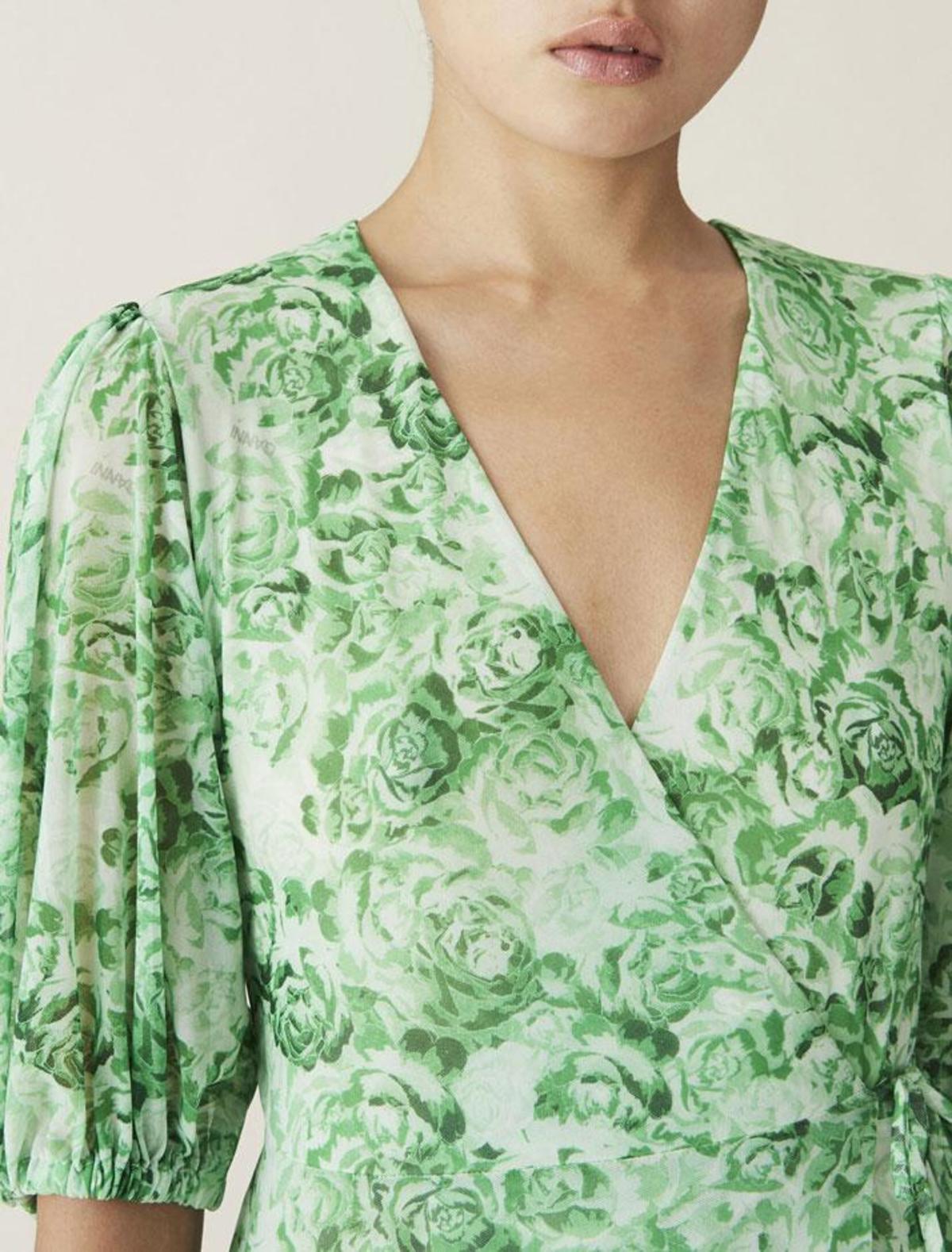slim fit dress slacks 1960s Nat Kaplan Couture Green, Blue, and Gold Kaftan Dress