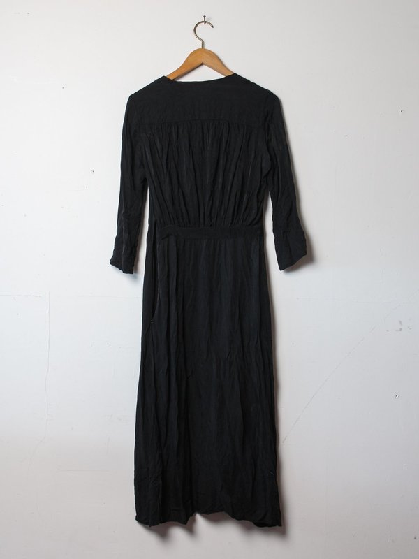 hazel brown ruched shoulder dress - black hazel brown ruched shoulder dress - black