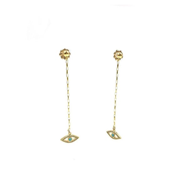 Olwen Evil Eye Drop Earrings Olwen Evil Eye Drop Earrings