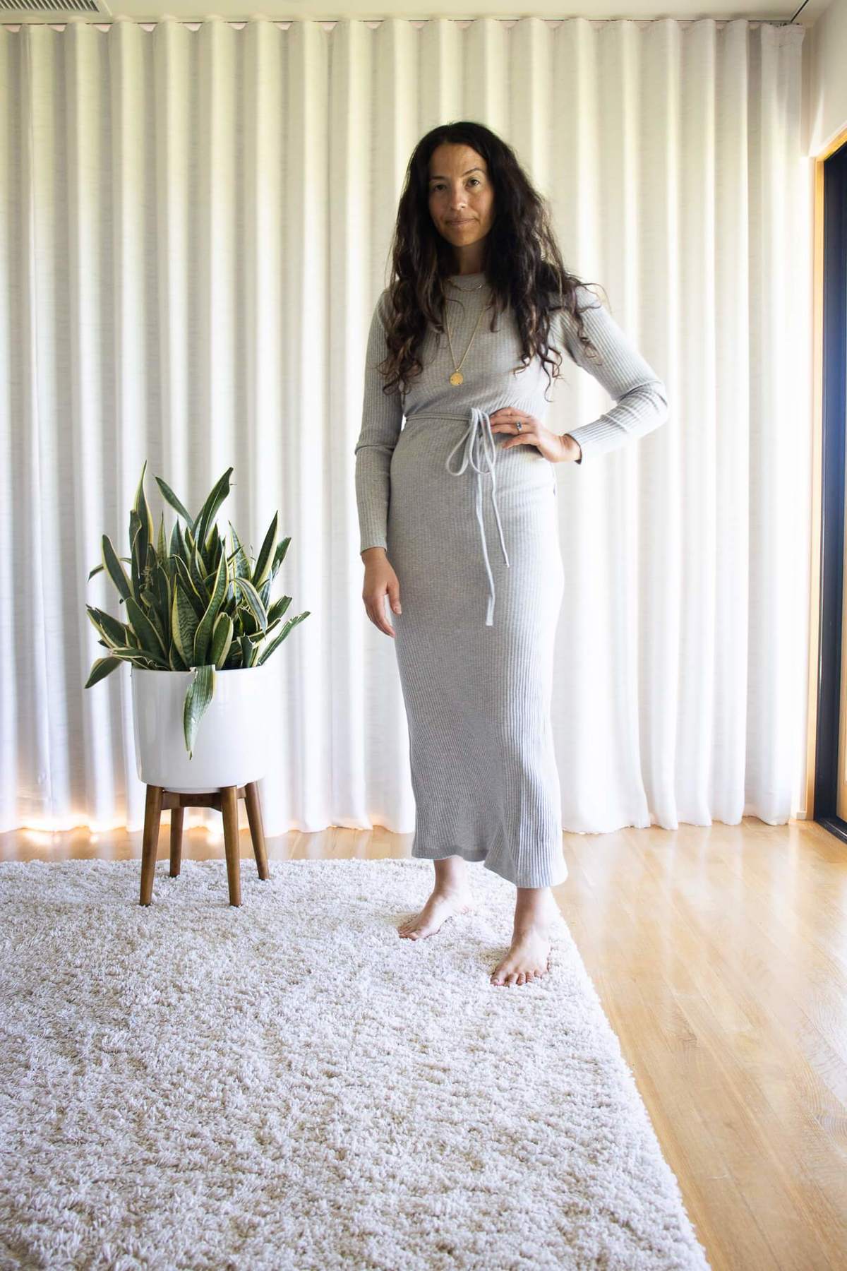 Baserange-Brig-Dress-in-Grey-  