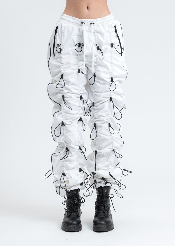 99%is GOBCHANG Pants - White/Black | Garmentory