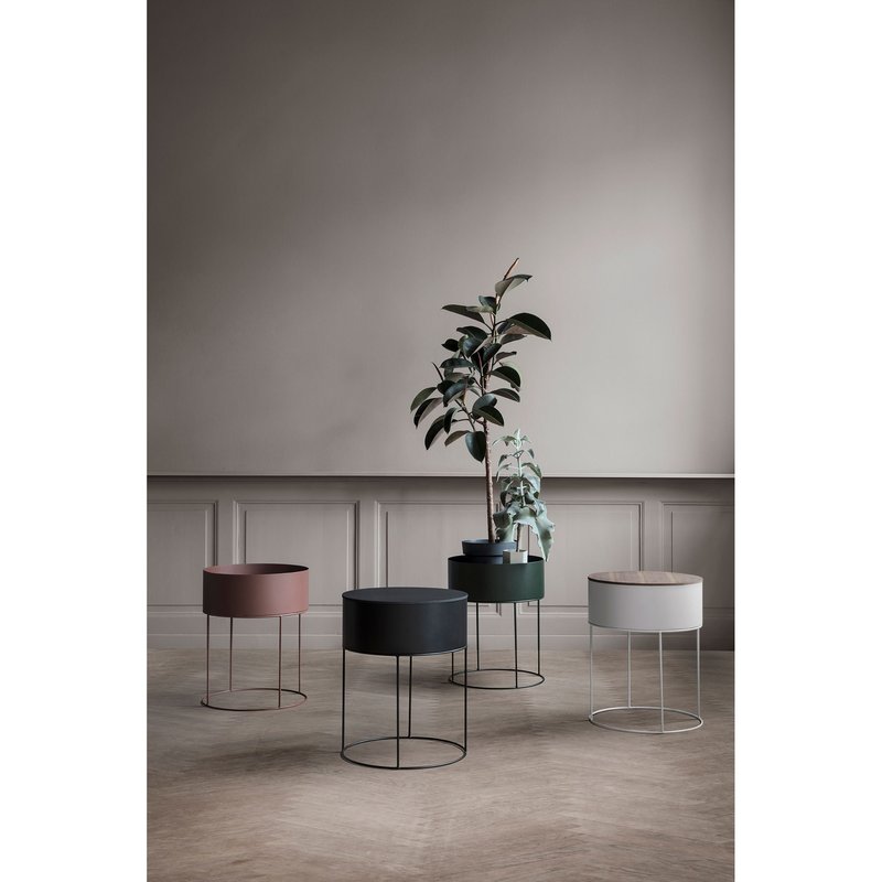Ferm Living Plant Box Round - Dark Green | Garmentory
