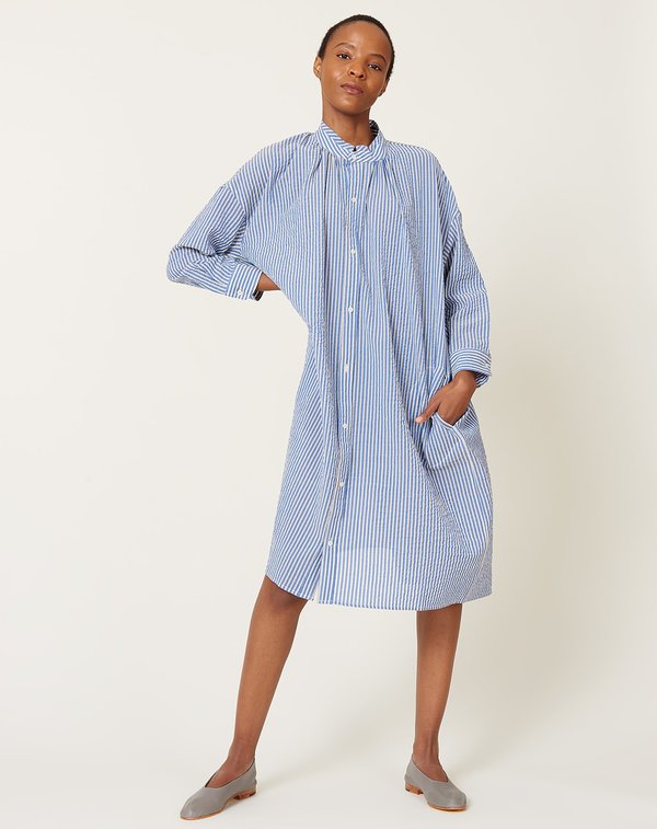 Caron Callahan Aurora Dress - Blue Stripe Gauze Caron Callahan Aurora Dress - Blue Stripe Gauze