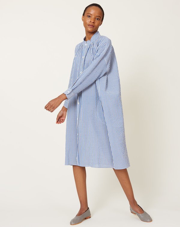 Caron Callahan Aurora Dress - Blue Stripe Gauze Caron Callahan Aurora Dress - Blue Stripe Gauze