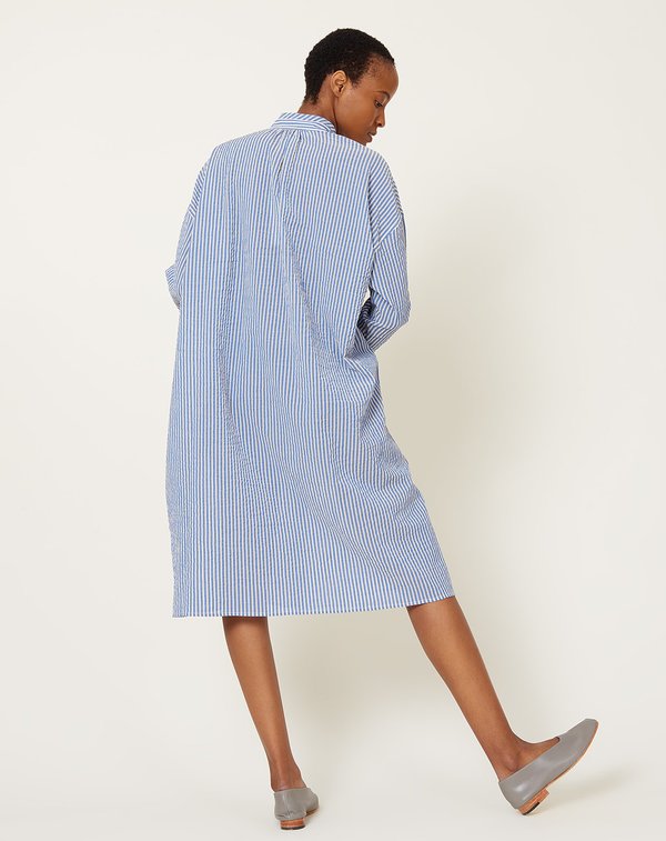 Caron Callahan Aurora Dress - Blue Stripe Gauze Caron Callahan Aurora Dress - Blue Stripe Gauze