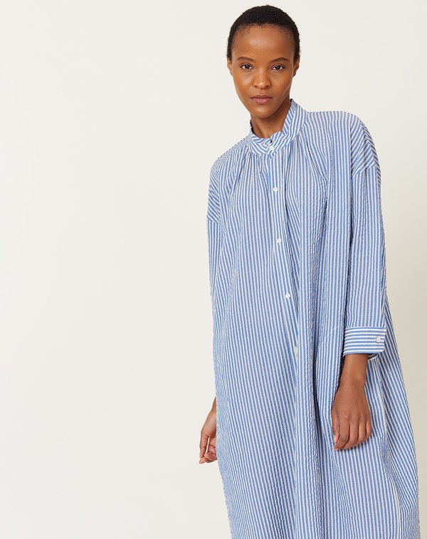 Caron Callahan Aurora Dress - Blue Stripe Gauze Caron Callahan Aurora Dress - Blue Stripe Gauze