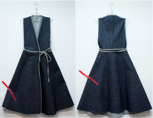 Alexa Stark Dark Denim Wrap Dress Alexa Stark Dark Denim Wrap Dress