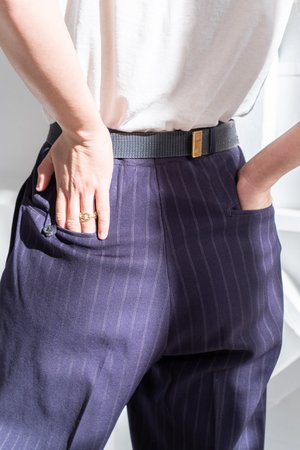 1940's NAVY PINSTRIPE TROUSERS 1940's NAVY PINSTRIPE TROUSERS