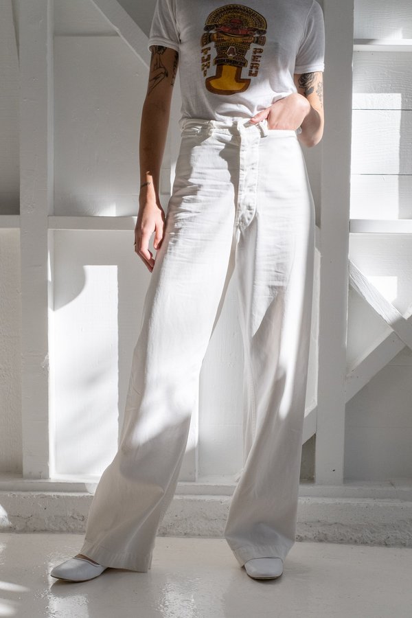 WHITE SAILOR DUNGAREES WHITE SAILOR DUNGAREES