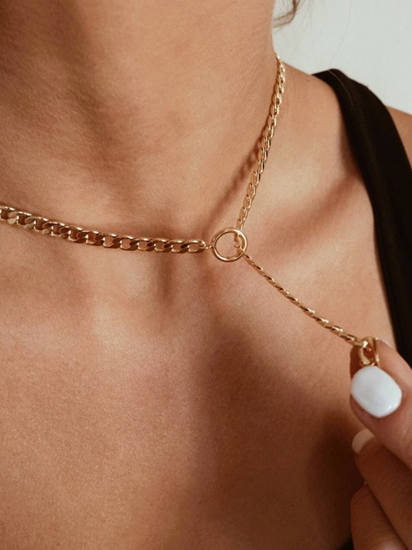 Five and Two Britt Necklace - 14k gold plated Five and Two Britt Necklace - 14k gold plated