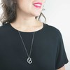 Gold Teeth Brooklyn Pretzel Necklace - Silver - Thumbnail 2