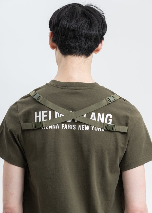 Helmut Lang Strap T-Shirt - Khaki | Garmentory