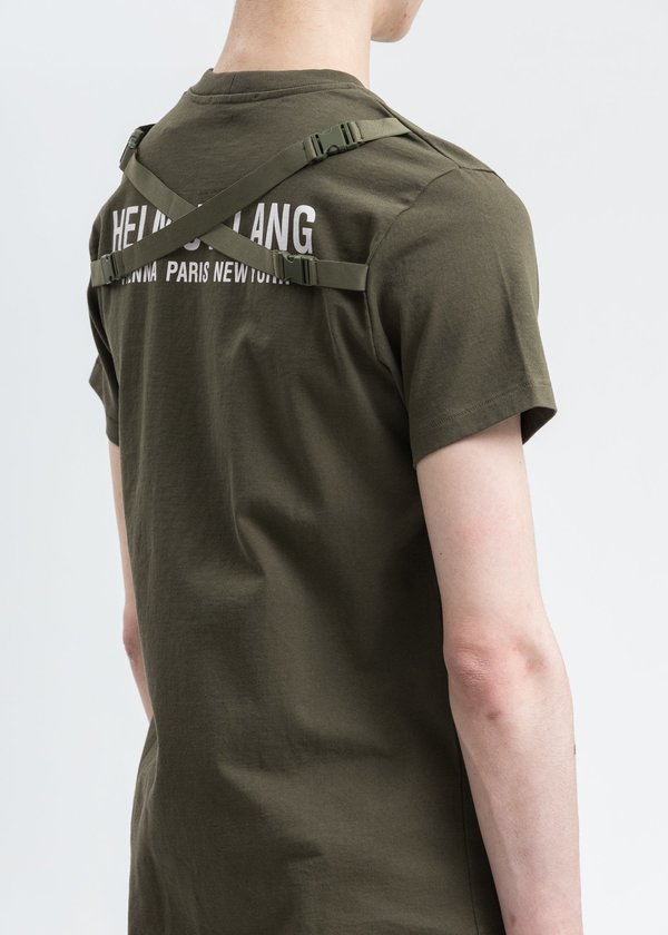 HELMUT LANG アーカイブ　カットアウト ストラップ Tシャツ Helmut Lang Strap T-Shirt - Khaki | Garmentory