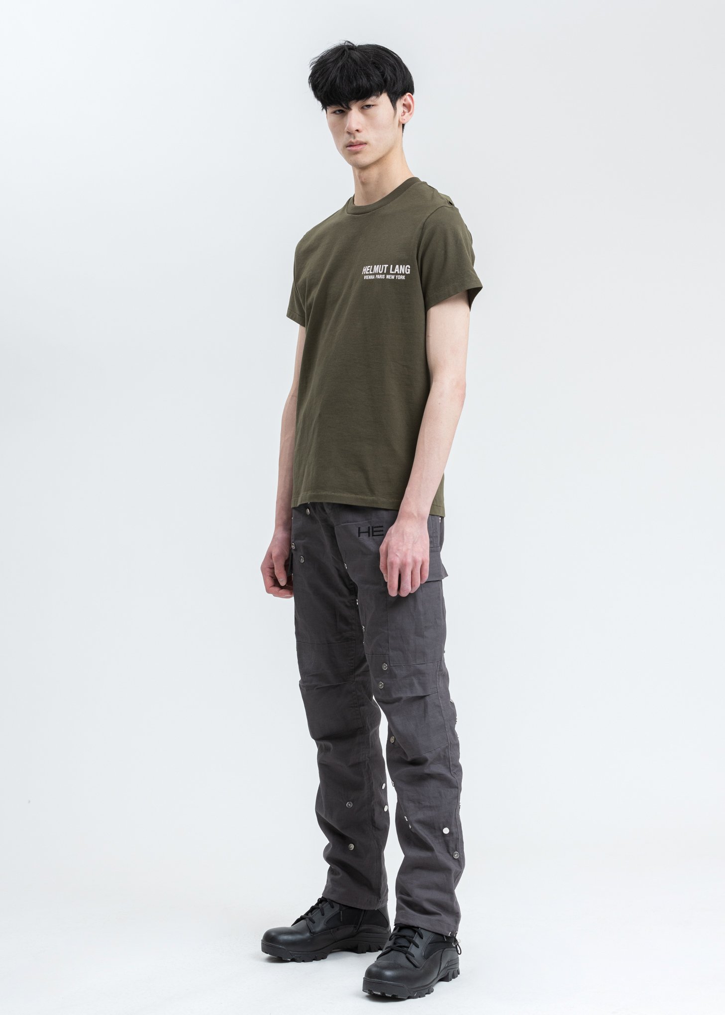 Helmut Lang Strap T-Shirt - Khaki | Garmentory