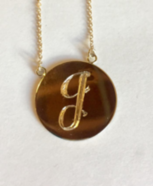 The Thorny Roses: 14K Gold "J" Initial Necklace The Thorny Roses: 14K Gold "J" Initial Necklace