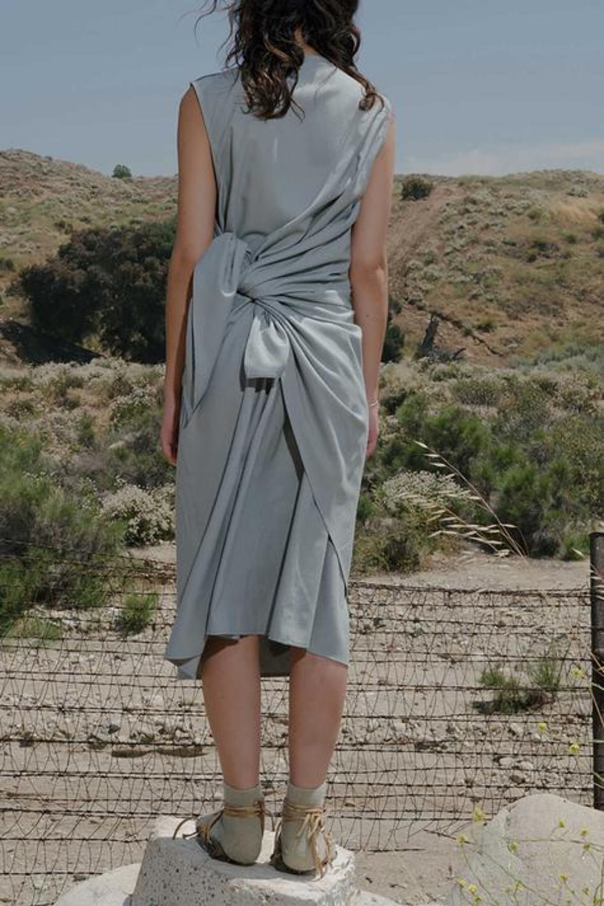 BASERANGE DAHL DRESS RAW SILK