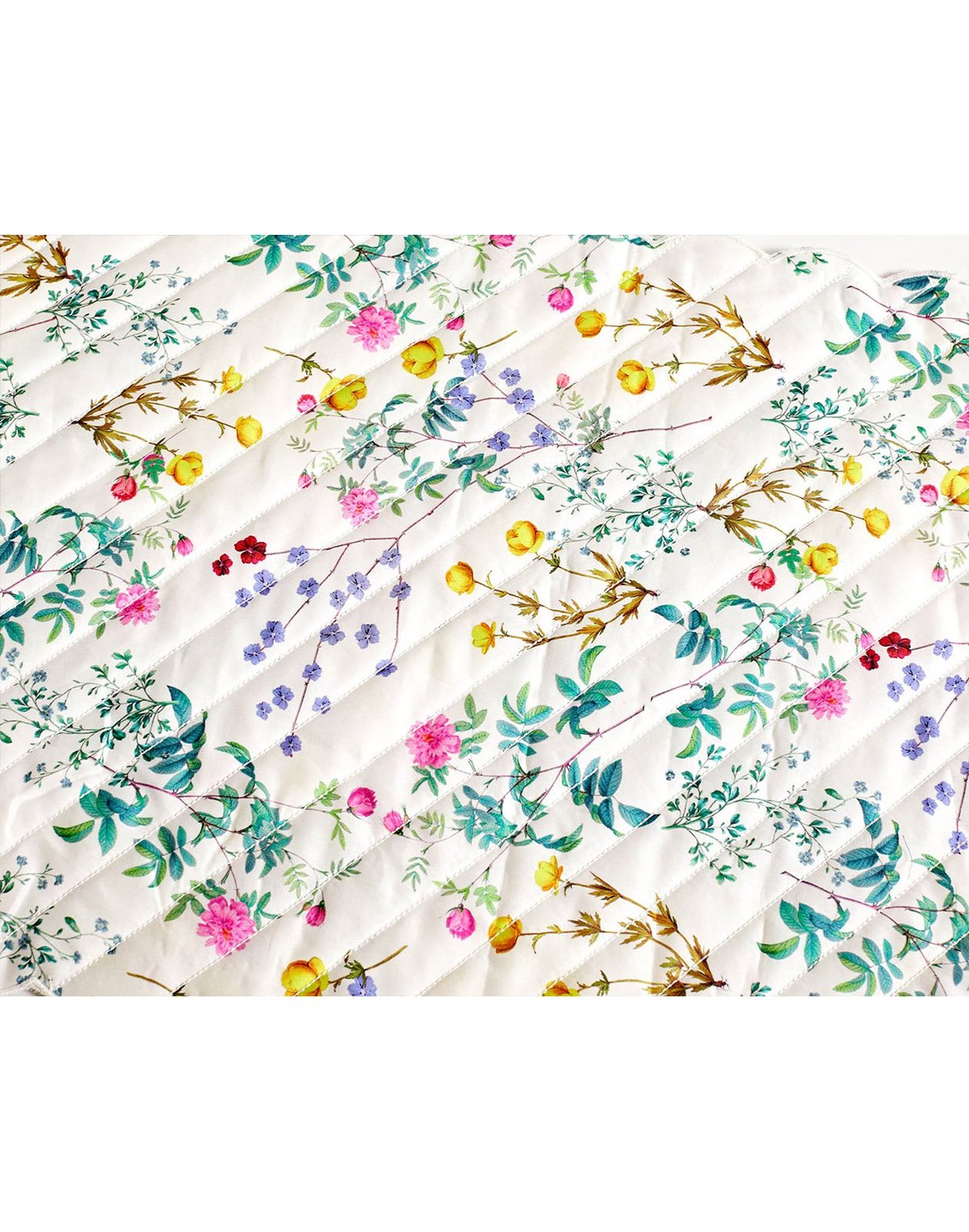 Cynthia Rowley Quilted Cotton Placemat White Floral Garmentory