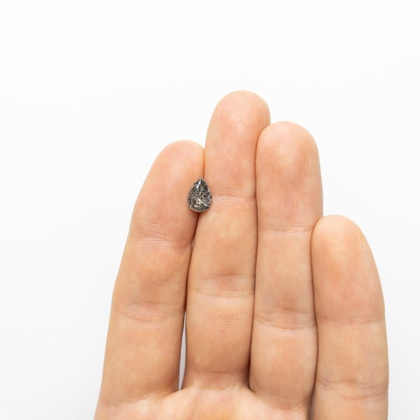 Salt and Pepper Brilliant Diamond - 1.75ct Pear Salt and Pepper Brilliant Diamond - 1.75ct Pear